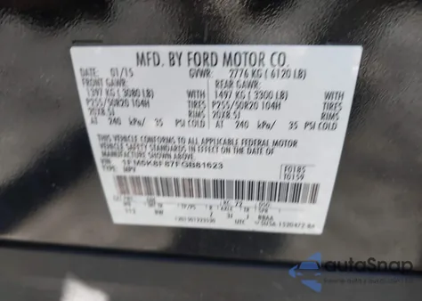 2015 Ford Explorer Limited z USA, uszkodzony, nr VIN 1FM5K8F87FGB81623